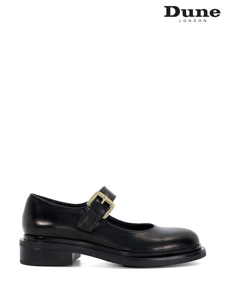 Dune London Black Huckle Mary Jane Shoes (AC7423) | kr1 414