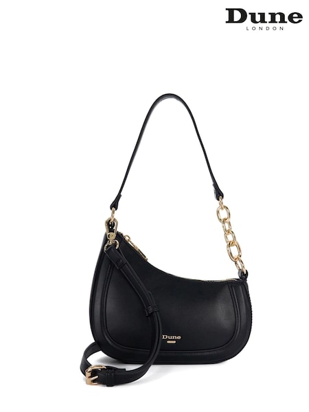 Dune London Black Small Direction Smart Scoop Shoulder Bag (AC7426) | kr1 271