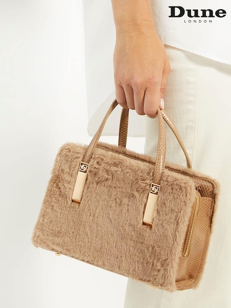 Dune London Animal Dinkydenbeigh Mini Branded Handle Tote Bag (AC7428) | €66