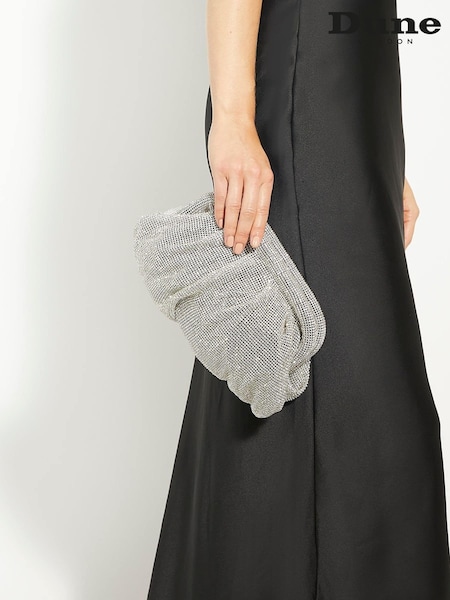 Silver - Dune London Elegent Crystal Clutch Bag (AC7431) | 585 LEI