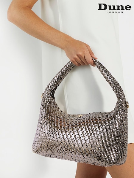 Бежевый хром - Dune London Large Deliberate Woven Slouch Bag (AC7446) | €144