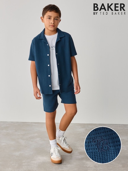 Baker by Ted Baker Textured Shirt T-Shirt and Shorts Set (AC7495) | ‏299 د.إ.‏ - ‏ 341‏ د.إ.