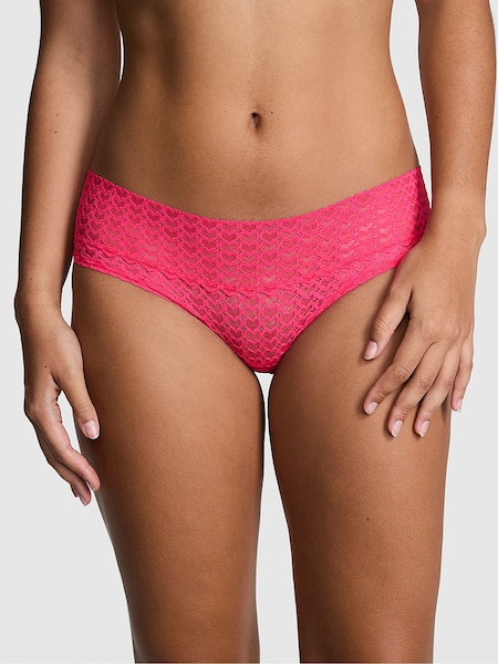 Victoria's Secret PINK Double Bubble Pink Hipster Heart Lace Knickers (AC7544) | €10.50