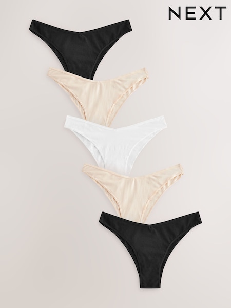 Черный/белый/телесный - Rich Knickers 5 Pack (AC7586) | €10