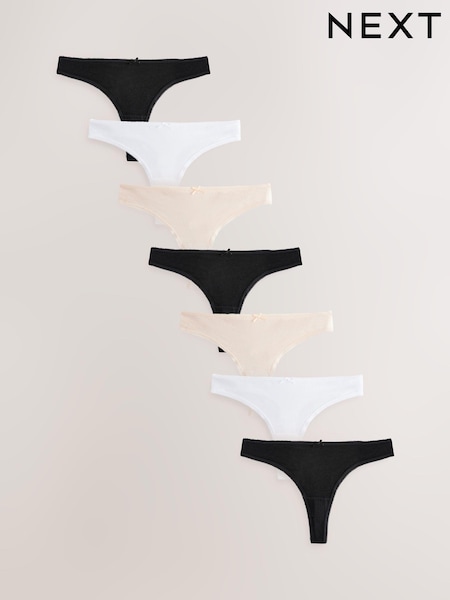 Musta / Pastel Rose Vaalea beige / Valkoinen - Rich Knickers 7 -paketti (AC7600) | €15