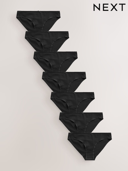 Black Bikini Rich Knickers 7 Pack (AC7609) | €13