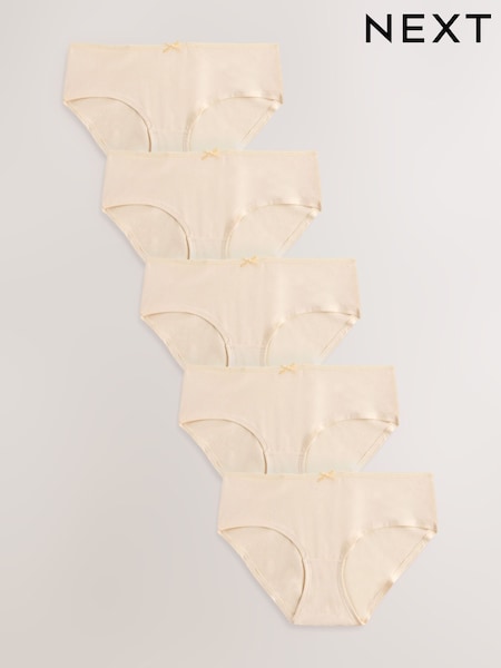 Black/White/Pastel Rose Nude Boyshort Cotton Rich Knickers 5 Pack (AC7612) | €13