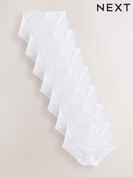 White Full Brief Rich Knickers 7 Pack (AC7613) | OMR7