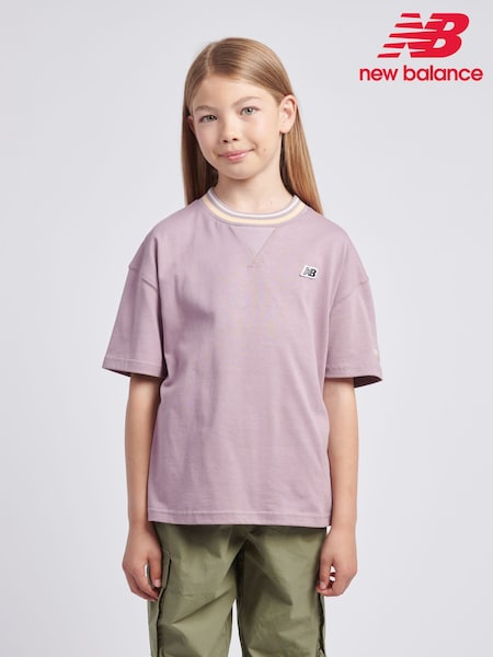 New Balance Red Girls 100% Cotton Premium T-Shirt (AC7680) | AED175 - AED210