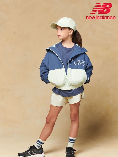 New Balance Blue Girls  Athletics Woven Mesh Windbreaker (AC7702) | BGN 274 - BGN 329