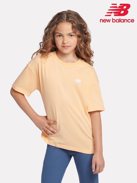 Rosa - New Balance Small Girls Logo 100% Cotton T-Shirt (AC7710) | 28 € - 34 €