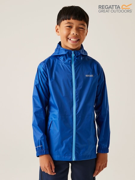 Regatta Blue Kids Waterproof Pack It Jacket III (AC7760) | €36