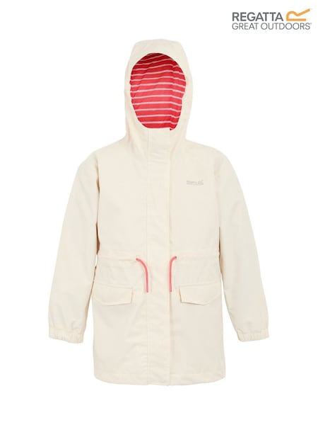 Regatta Cream Girls Ballina Waterproof Jacket (AC7762) | €55
