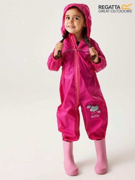 Regatta Pink Kids IV Waterproof Puddle Suit (AC7775) | €40