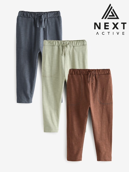 Rostbraun/Salbei/Kohlegrau - 100% Cotton Lightweight Jersey Joggers (3mths-7yrs) (AC7890) | 24 € - 30 €