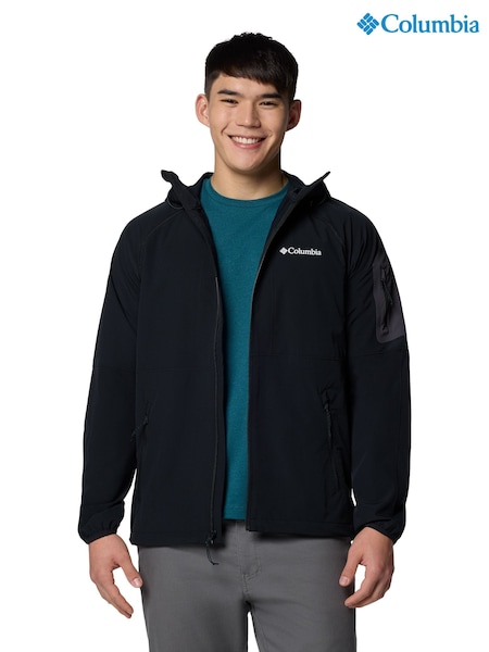 Columbia Tall Heights™ II Hooded Softshell Black Coat (AC7978) | $157
