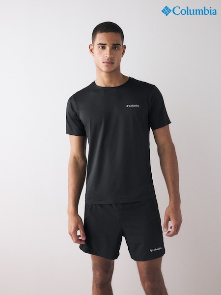 Columbia Three Pitch™ Short Sleeve Crew Black T-Shirt (AC8006) | R$ 395