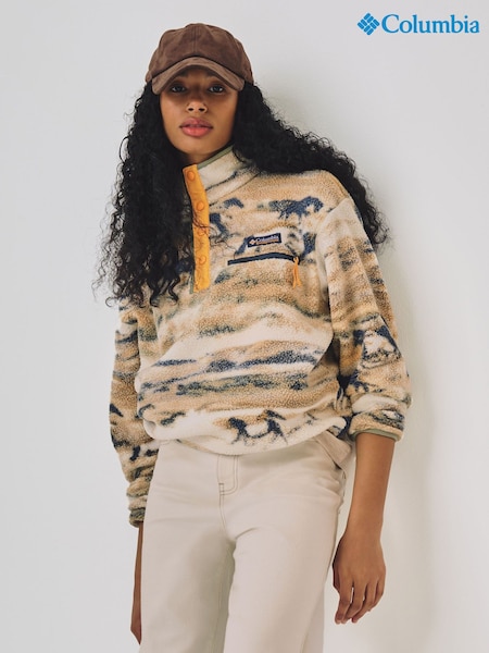 Columbia Yellow Helvetia™ Ii Printed Cropped Half Snap Fleece (AC8011) | ‏302‏₪
