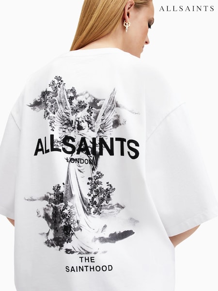 AllSaints White Guardian Amelie T-Shirt (AC8222) | LEI 410