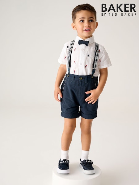 Laivasto - Baker by Ted Baker 3 Pieces Paidat, Lyhyt lahje ja Henkselit Set (AC8267) | €71 - €79