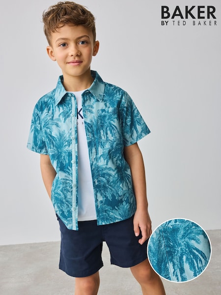 Baker by Ted Baker Blue Shirt, T-Shirt and Shorts Set (AC8282) | AED287 - AED329