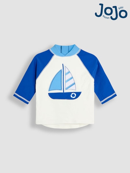 JoJo Maman Bébé Navy Appliqué Sun Protection Rash Vest (AC8348) | 961 UAH - 1,081 UAH