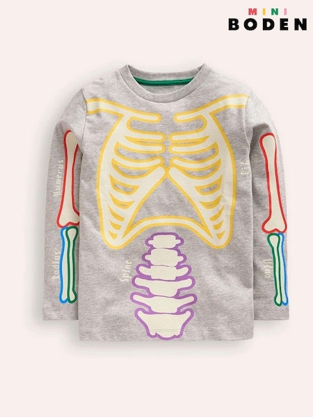 Boden Grey 100% Cotton Glow-In-The-Dark T-Shirt (AC8433) | € 13 - € 14