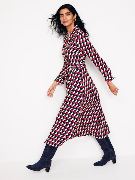Boden Burgundy Kate Midi Shirt Dress (AC8435) | €79