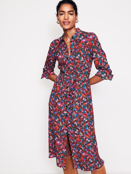 Boden Red Kate Midi Shirt Dress (AC8460) | €79