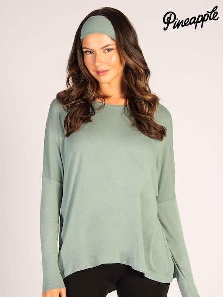 Pineapple Green Womens Script Long Sleeves Top (AC8470) | OMR14