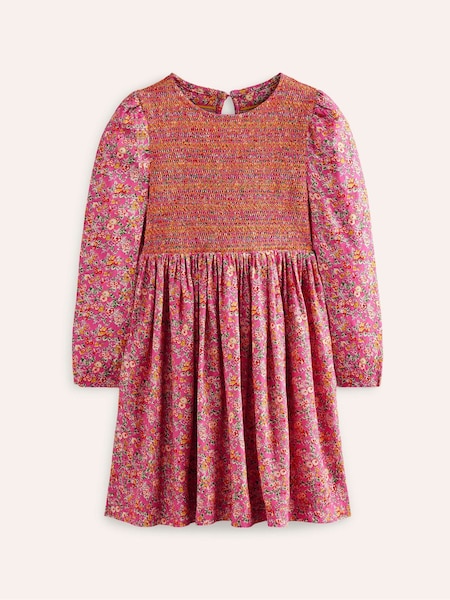 Boden Pink Shirred Bodice Woven Dress (AC8517) | AED122 - AED136