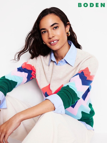 Boden Green Lydia Cashmere Jumper (AC8556) | AED611