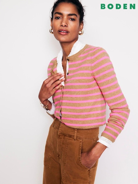 rdeča - Boden Eva Cashmere Crew Cardigan (AC8592) | € 155