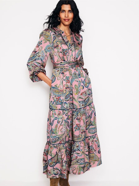 Boden Pink Pippa Satin Maxi Dress (AC8673) | €128