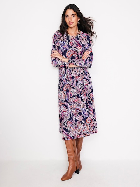 Boden Blue Thea Long Sleeve Jersey Dress (AC8679) | €57