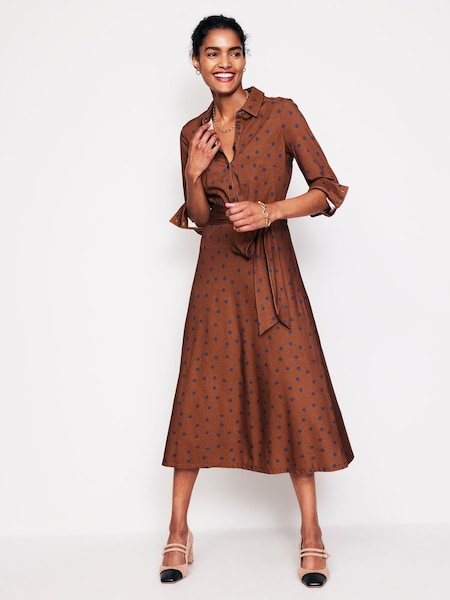 Maro - Rochie midi tip cămașă Boden Laura Jerseu (AC8690) | 420 LEI