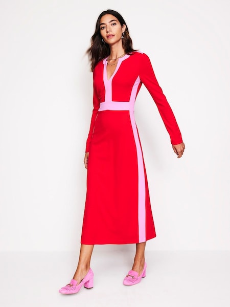 Boden Red Catherine Ponte Midi Dress (AC8700) | €50