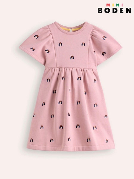 Boden Pink Embroidered Sweatshirt Dress (AC8708) | AED93 - AED107