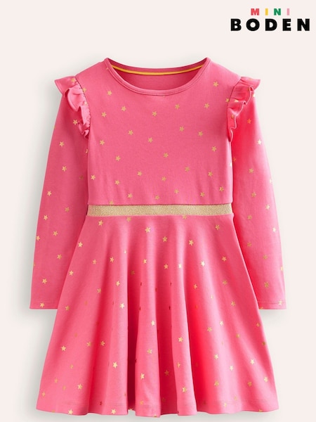 Boden Pink Mabel Twirly 100% Cotton Ballerina Dress (AC8709) | AED101 - AED122