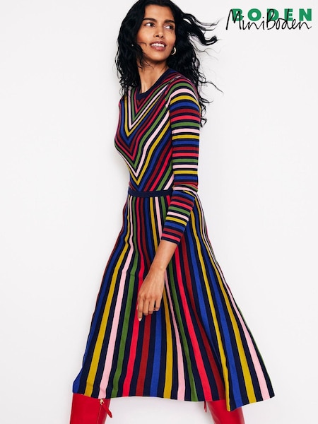 Boden Pink Maria Knitted Midi Dress (AC8719) | €79