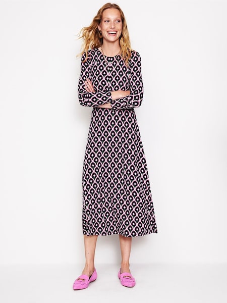 Boden Blue Twisted Waist Jersey Dress (AC8721) | €62