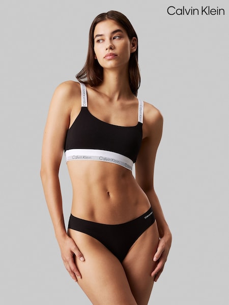 Negru - Bralette Calvin Klein cu căptușeală ușoară Modern Air (AC8753) | 253 LEI