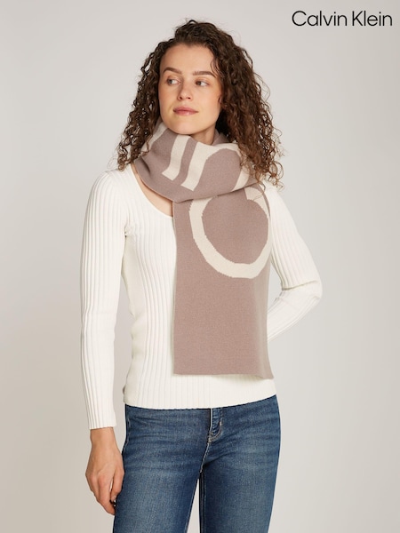 Calvin Klein Two Tone Knit Wool Scarf (AC8776) | €56