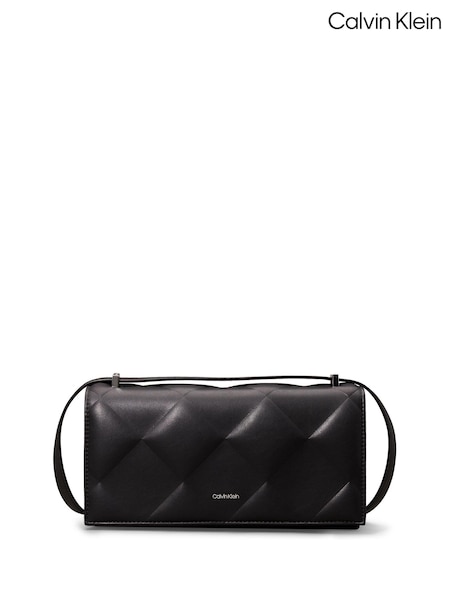 Calvin Klein Black Diamond Quilt Conv Shoulder Bag (AC8785) | €77