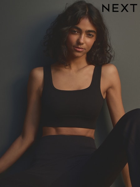Black Ribbed Bra Top (AC8863) | €20.50