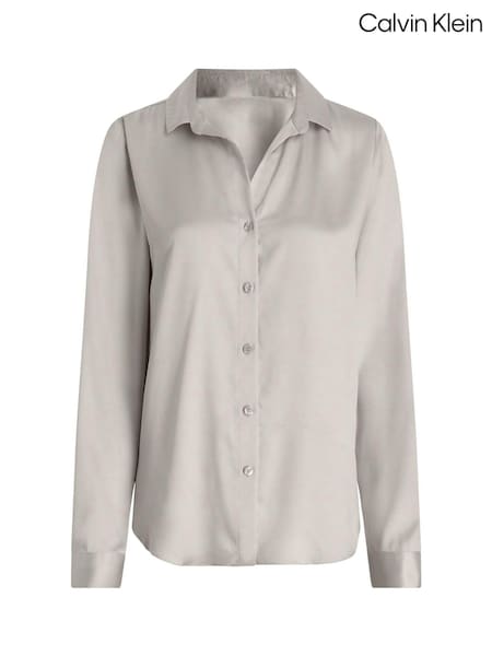 Calvin Klein Light Grey Long Sleeved Button Down Shirt (AC8901) | AED174