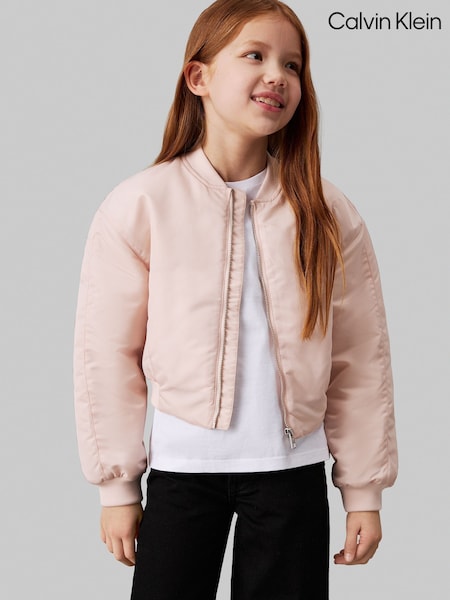 Calvin Klein Satin Boxy Bomber Jacket (AC8961) | 447 LEI