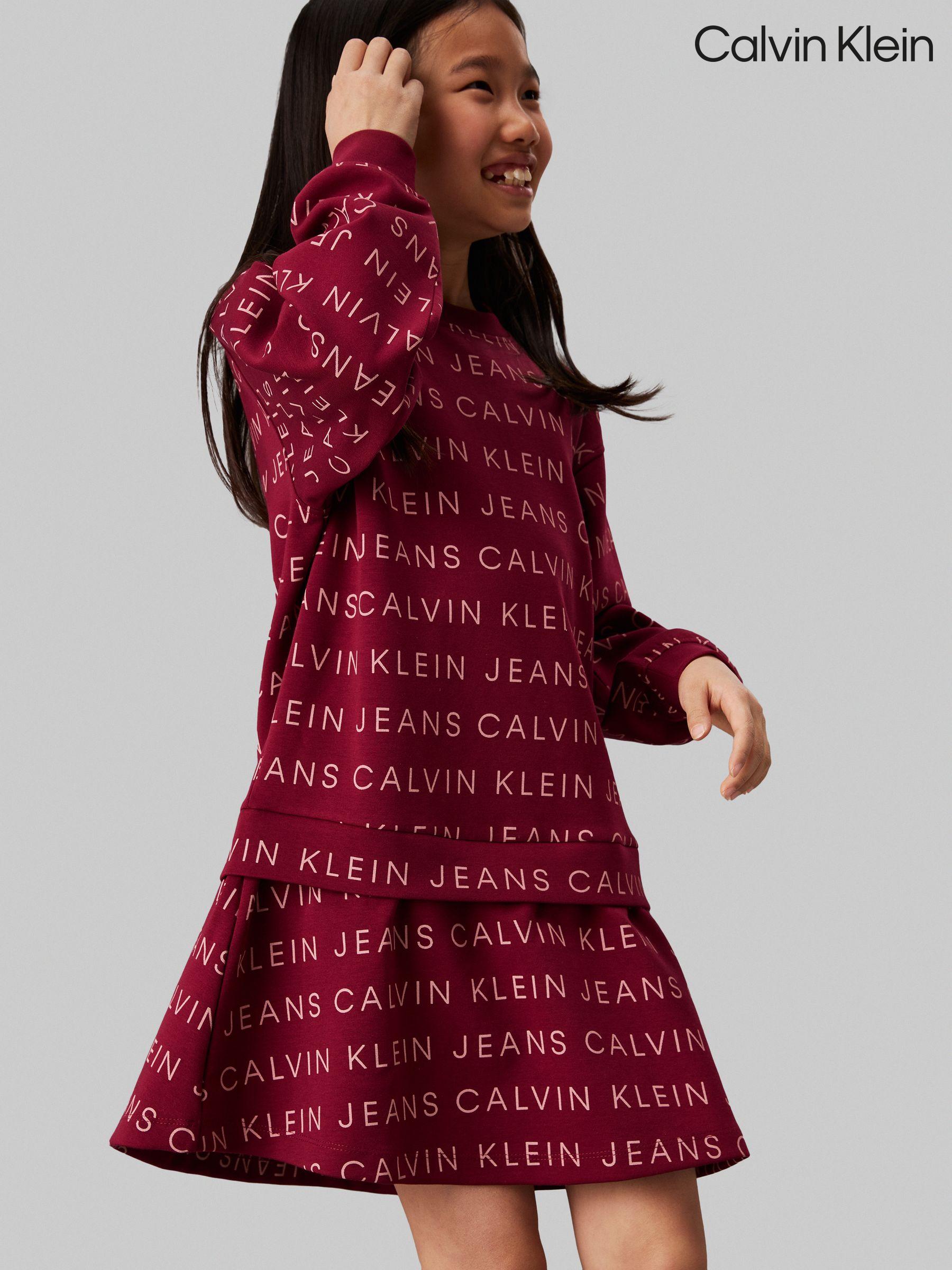 Dresses Calvin Klein Red Print Long Sleeve Girlsclothing Next Luxembourg