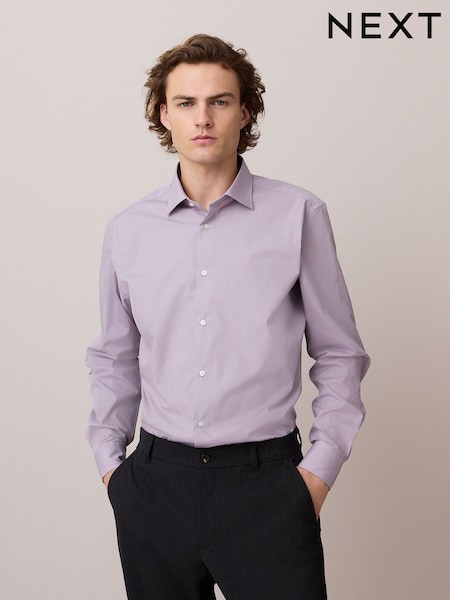 أرجواني - تلبيس ضيق - Easy Care Single Cuff Smart Shirt (AC8978) | ‏96 د.إ.‏