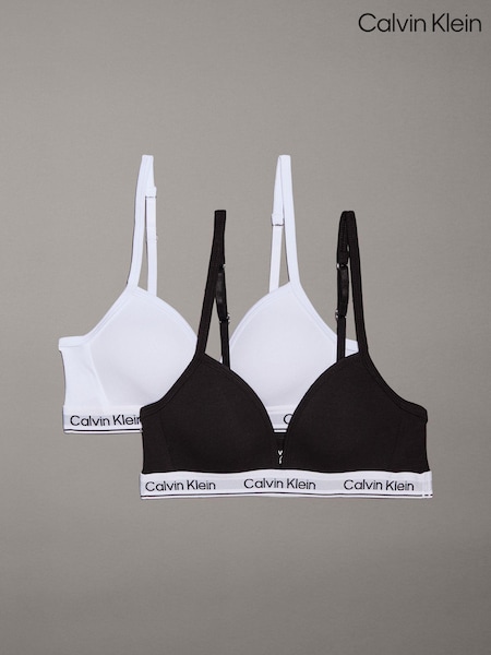 Calvin Klein Black Modern Cotton Triangle Bra 2 Pack (AC9007) | ₪206